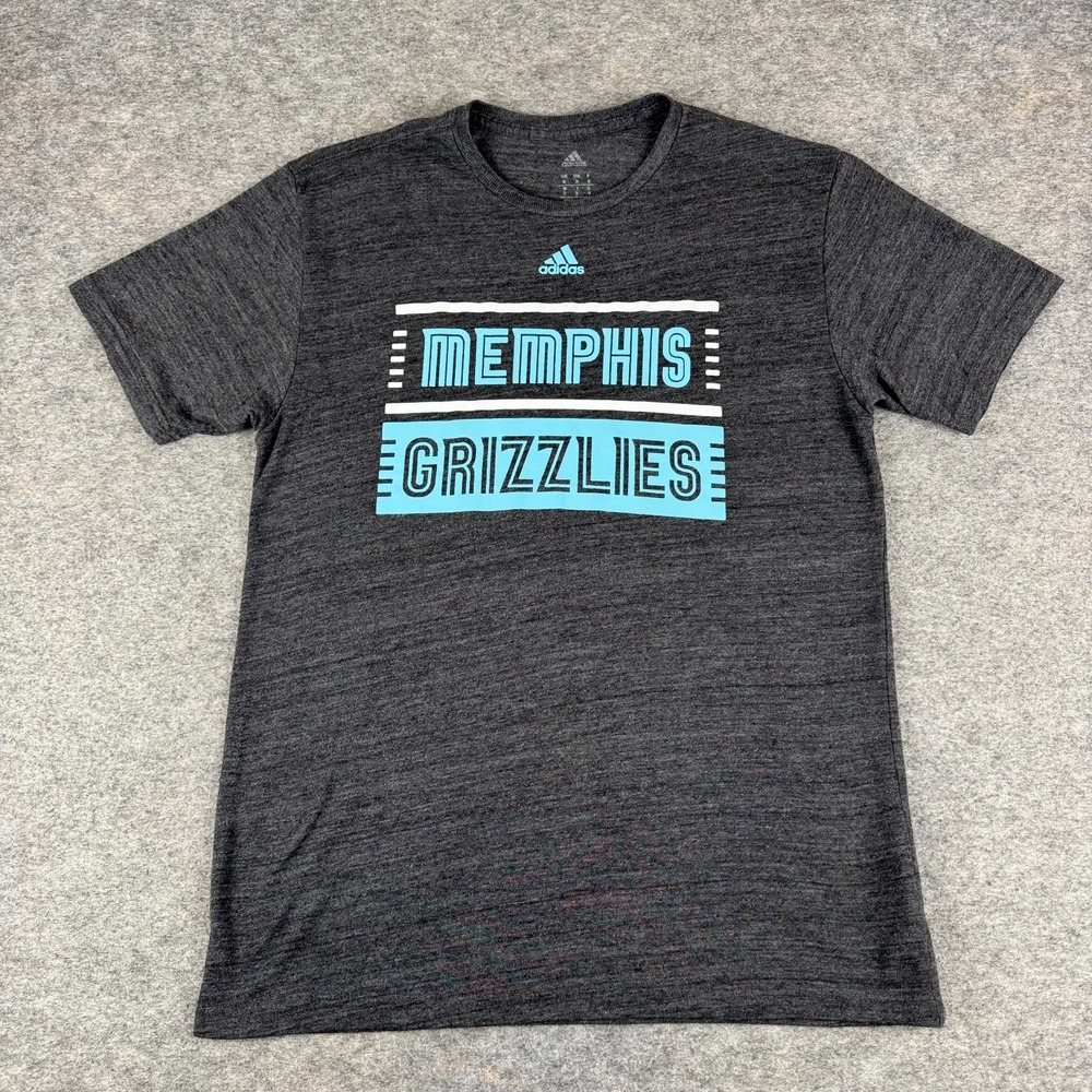 Adidas Memphis Grizzlies T-Shirt MLK Day Heathered Gray Mens Small S
